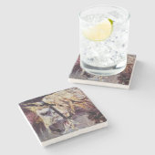 Leiter eines Weißen Pferdes (von Giovanni Boldini) Steinuntersetzer (Seitenansicht)