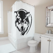 Leiter eines Wolfs Duschvorhang (Beispiel)