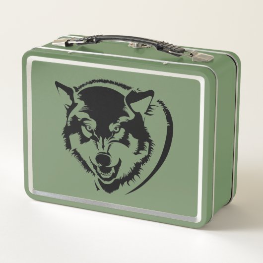 Leiter eines Wolfs Metall Brotdose (Rückseite)