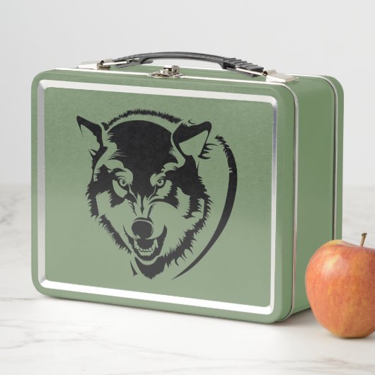 Leiter eines Wolfs Metall Brotdose (Beispiel)