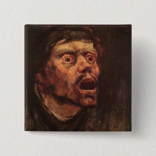 Leiter eines wütenden Mannes (Traurigkeit und Leid Button (Vorderseite)