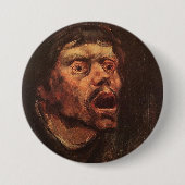 Leiter eines wütenden Mannes (Traurigkeit und Leid Button (Vorderseite)