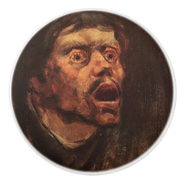 Leiter eines wütenden Mannes (Traurigkeit und Leid Keramikknauf