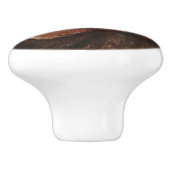 Leiter eines wütenden Mannes (Traurigkeit und Leid Keramikknauf (Seitenansicht)