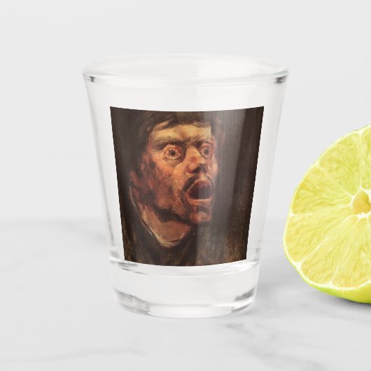 Leiter eines wütenden Mannes (Traurigkeit und Leid Schnapsglas (Vorderseite)