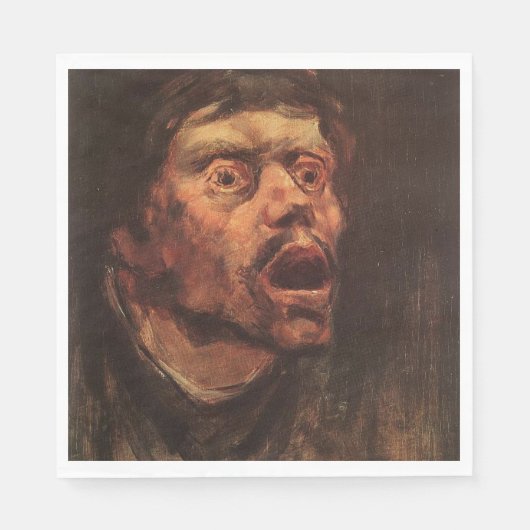 Leiter eines wütenden Mannes (Traurigkeit und Leid Serviette (Vorderseite)