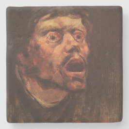 Leiter eines wütenden Mannes (Traurigkeit und Leid Steinuntersetzer