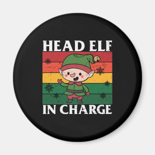 Leiter Elf in der Leitung - Niedlicher Weihnachtse Magnet