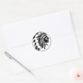 Leiter Indiens Runder Aufkleber (Umschlag)