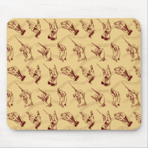 Leiter (Muster in braun und ocker) Mousepad