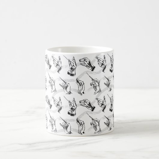 Leiter (Muster in schwarz und weiß) Kaffeetasse (Mittel)