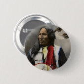 Leiter-Streiks mit Nase, Oglala Sioux 1899 Button (Vorne & Hinten)