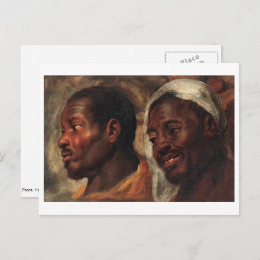 Leiter Studien von zwei afrikanischen Männern von  Postkarte (Vorne/Hinten)