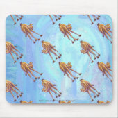 Leiter und Schwanz Camel Pattern auf blau Mousepad (Vorne)