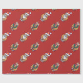 Leiter und Schwanz Ginger Weihnachtsmuster Geschenkpapier (Flach)