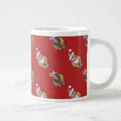 Leiter und Schwanz Ginger Weihnachtsmuster Jumbo-Tasse (Rechts)