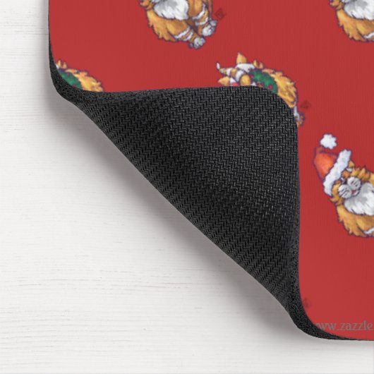 Leiter und Schwanz Ginger Weihnachtsmuster Mousepad (Ecke)