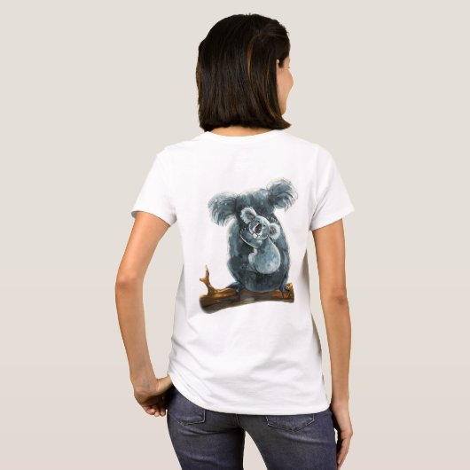 Leiter und Schwanz Koala Bären T - Shirt (Schwarz voll)