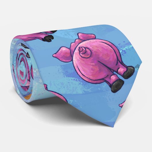 Leiter und Schwanz Muster Krawatte (Gerollt)