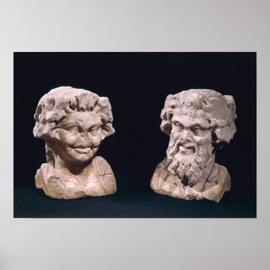 Leiter von Bacchus und Satyr aus einer hermischen Poster (Vorne)