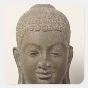 Leiter von Buddha, Vat Romlok Quadratischer Aufkleber