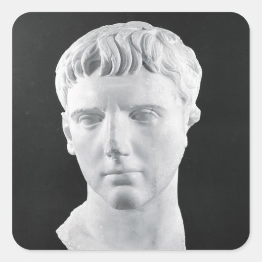 Leiter von Caesar Augustus Quadratischer Aufkleber (Vorderseite)