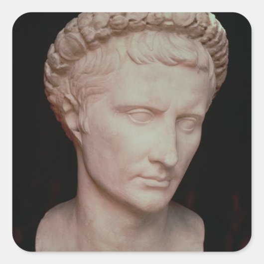 Leiter von Caesar Augustus Quadratischer Aufkleber (Vorderseite)