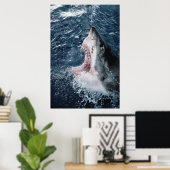 Leiter von Great White Shark Poster (Heimbüro)