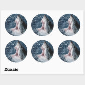 Leiter von Great White Shark Runder Aufkleber (Blatt)