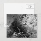 Leiter von Itzam Na, Izamal, Yucatan, Mexiko, 1844 Postkarte (Vorne/Hinten)