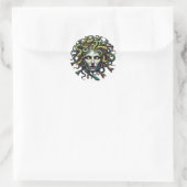 Leiter von Madusa Runder Aufkleber (Tasche)