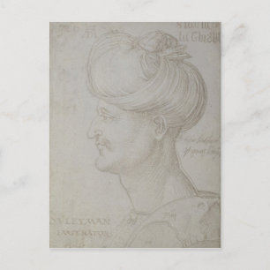 Leiter von Suleyman the Magnificent 1526 Postkarte