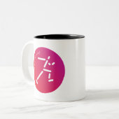 Leiterbahndesign Zweifarbige Tasse (Vorderseite Links)