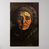 Leiterin der Peasant Woman Lace Cap von Vincent va Poster (Vorne)