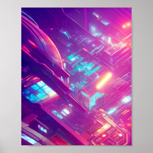 Leiterkarte für Futuristische Technologie Poster (Vorne)