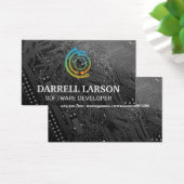 Leiterkarte schwarz | Technologie-Logo (Schreibtisch)