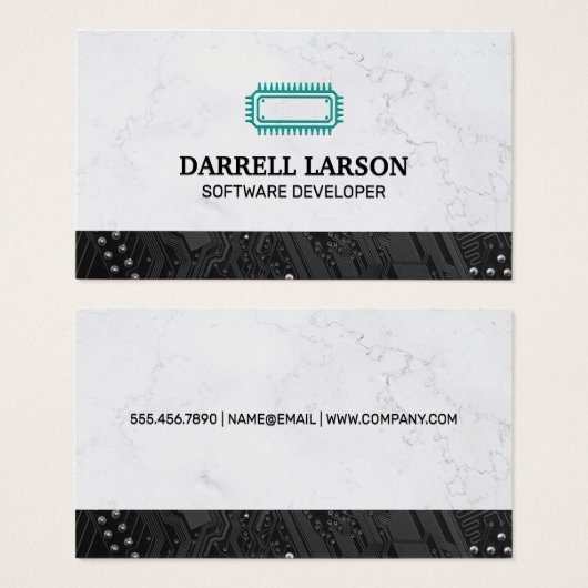 Leiterkarte schwarz | Technology Microchip (Vorne & Hinten)