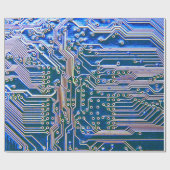 Leiterplatte, Computer,blau,Kondensator,Chip,ci Geschenkpapier (Flach)