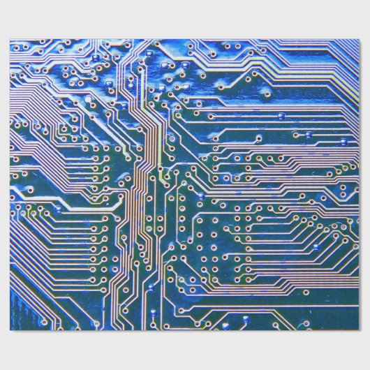 Leiterplatte, Computer,blau,Kondensator,Chip,ci Geschenkpapier (Flach)