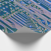 Leiterplatte, Computer,blau,Kondensator,Chip,ci Geschenkpapier (Ecke)