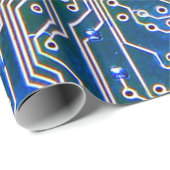 Leiterplatte, Computer,blau,Kondensator,Chip,ci Geschenkpapier (Rolleneckpunkt)