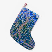 Leiterplatte, Computer,blau,Kondensator,Chip,ci Kleiner Weihnachtsstrumpf (Vorderansicht (hängend))