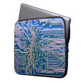 Leiterplatte, Computer,blau,Kondensator,Chip,ci Laptopschutzhülle (Vorderseite Links)