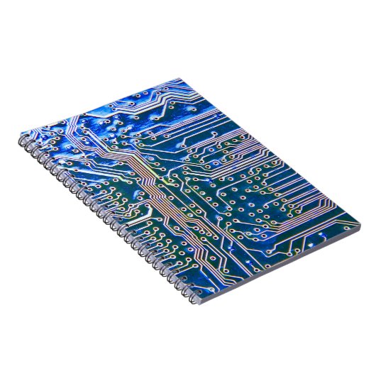 Leiterplatte, Computer,blau,Kondensator,Chip,ci Notizblock (Rechte Seite)