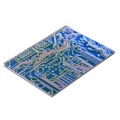 Leiterplatte, Computer,blau,Kondensator,Chip,ci Notizblock (Linke Seite)