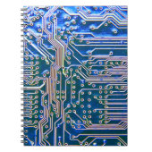 Leiterplatte, Computer,blau,Kondensator,Chip,ci Notizblock (Vorderseite)