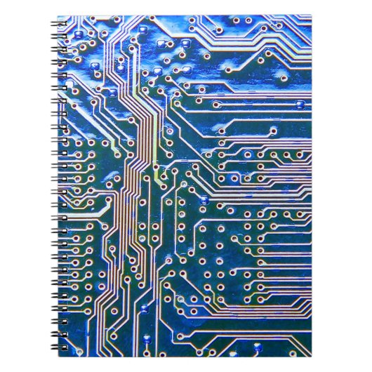 Leiterplatte, Computer,blau,Kondensator,Chip,ci Notizblock (Vorderseite)