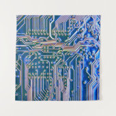 Leiterplatte, Computer,blau,Kondensator,Chip,ci Wandteppich (Vorderseite (Horizontal))
