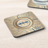 Leiterplatte-Elektronik-Kupfer-Monogramm Getränkeuntersetzer (Linke Seite)