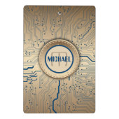 Leiterplatte-Elektronik-Kupfer-Monogramm Mini Klemmbrett (Rückseite)